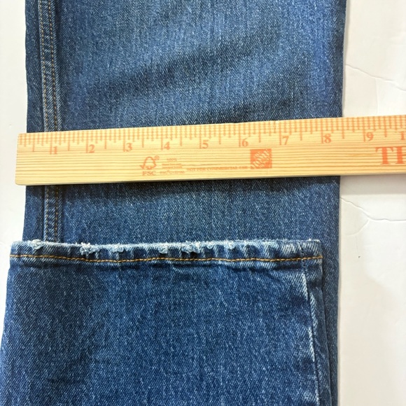 Abercrombie & Fitch 90’s Straight Ultra High Rise Curve Love Classic Blue Denim - Picture 5 of 10
